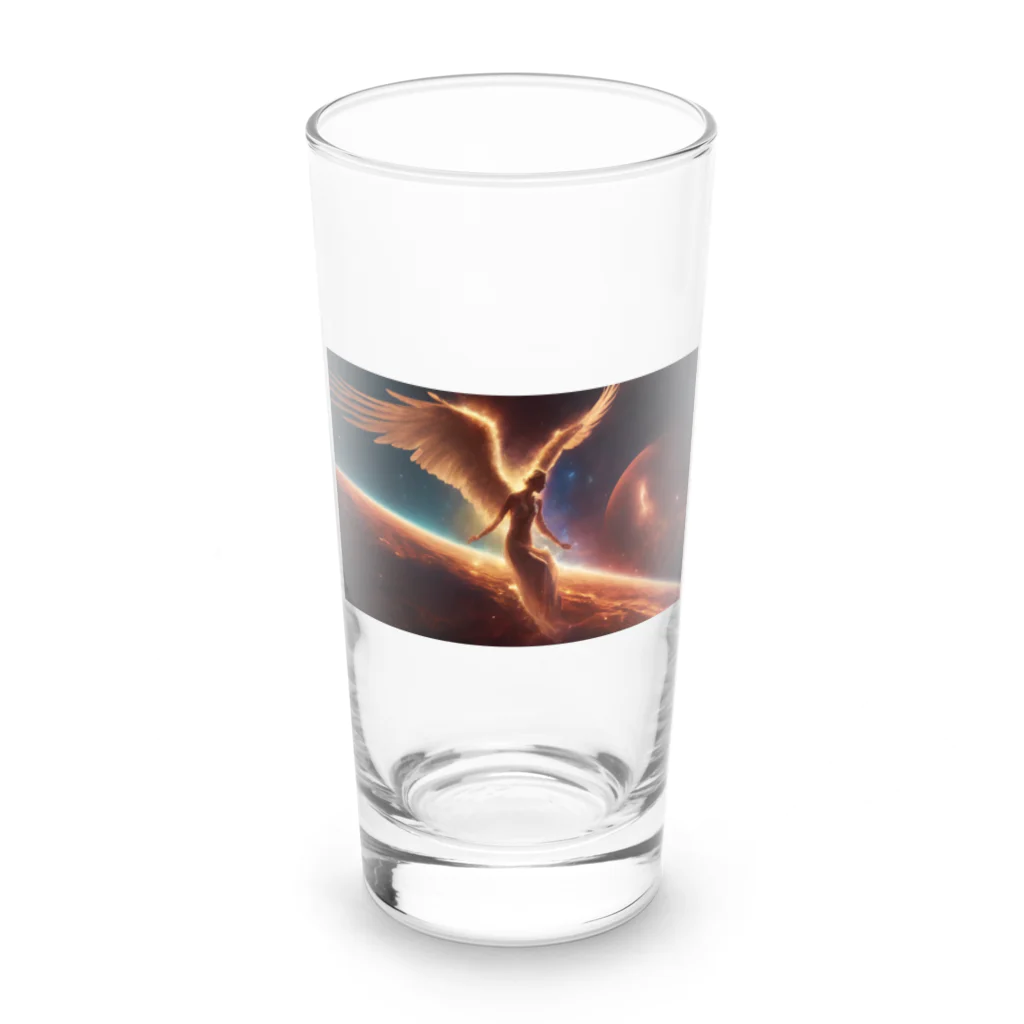 Mioキャンバスの夢工房　 の宇宙の女神が見守る美しい光景 Long Sized Water Glass :front