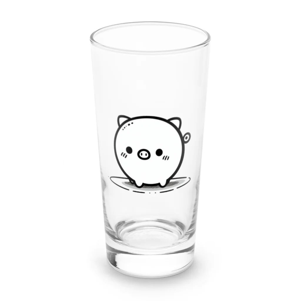 終わらない夢🌈のまんまる🐷ぶたちゃん😍 Long Sized Water Glass :front