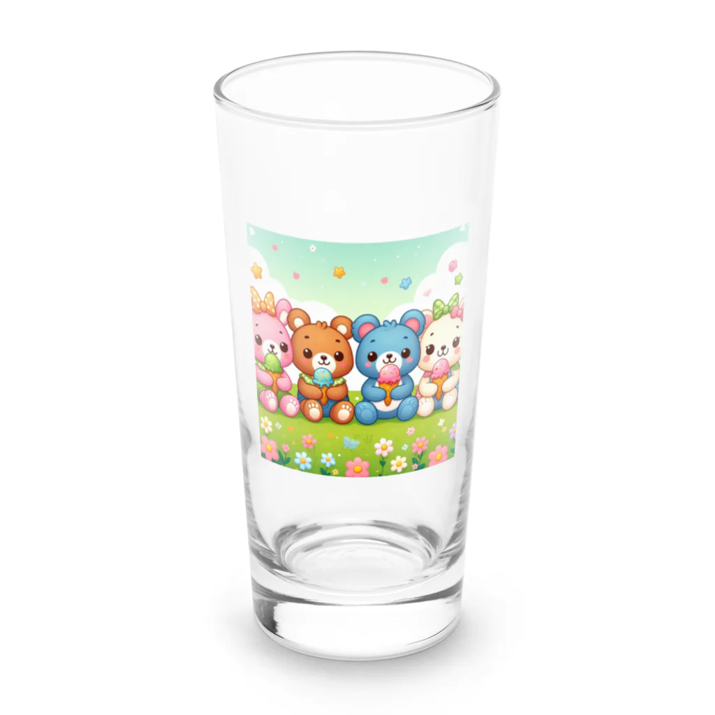 mitusan777の可愛いクマ４姉妹 Long Sized Water Glass :front