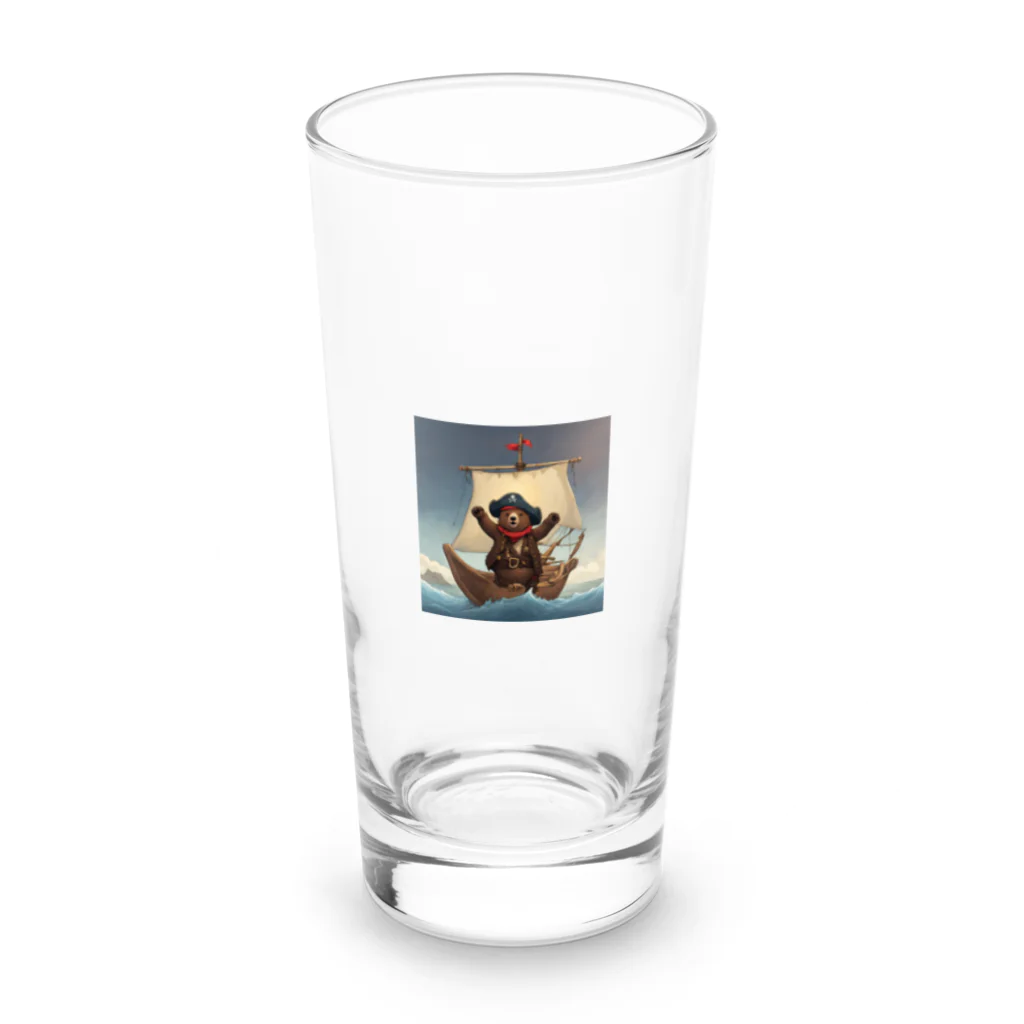 にんにんにんじゃの熊海賊 Long Sized Water Glass :front