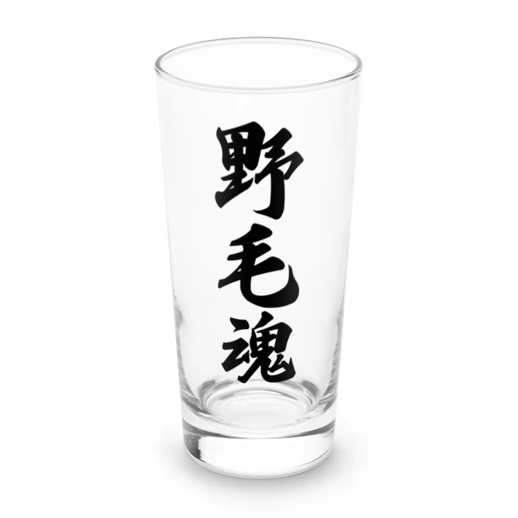 着る文字屋の野毛魂 （地元魂） Long Sized Water Glass :front