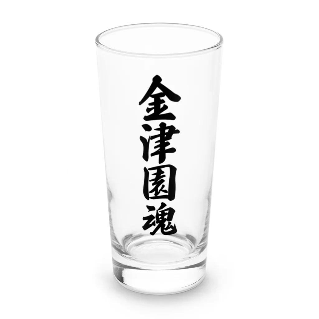 着る文字屋の金津園魂 （地元魂） Long Sized Water Glass :front