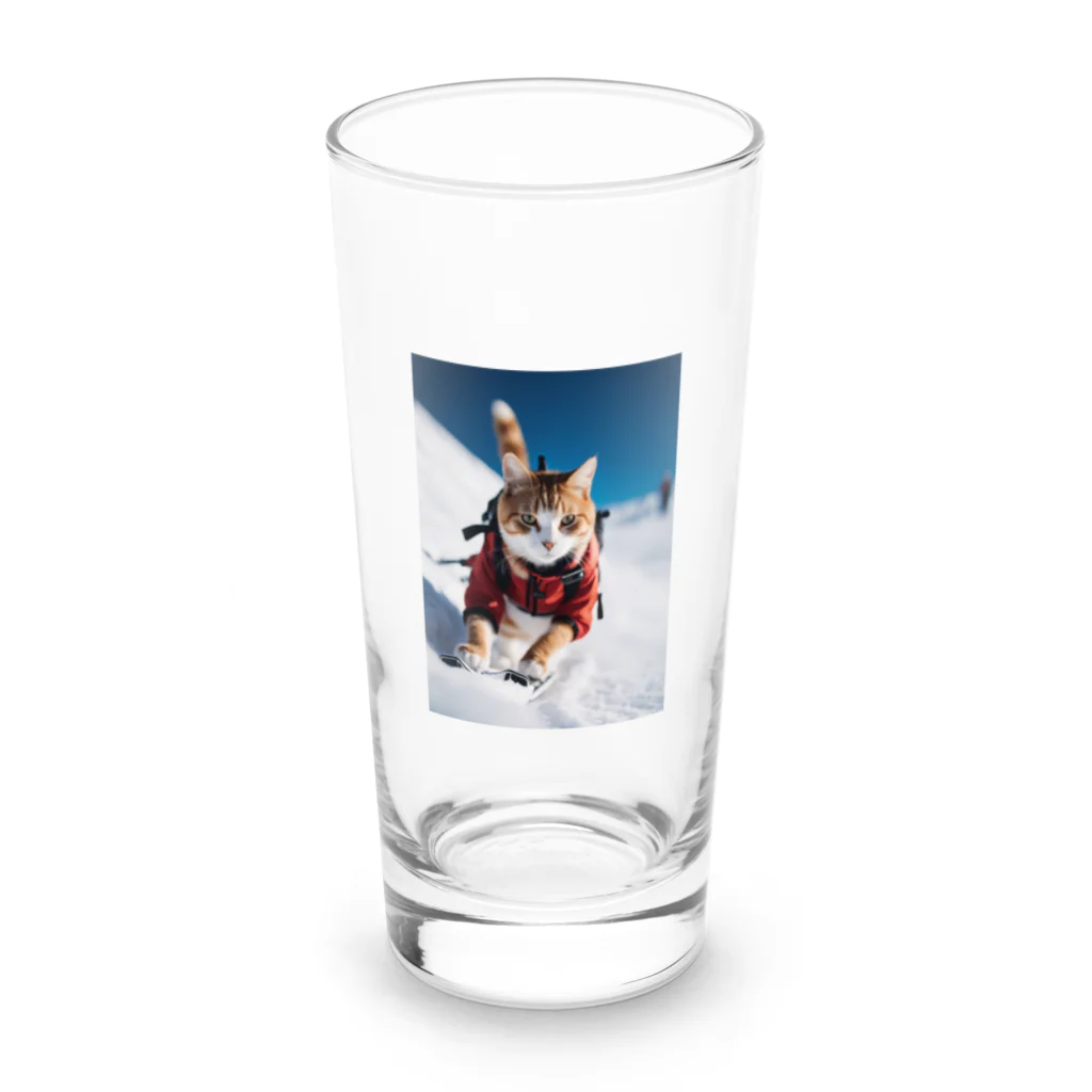 GoldCatの雪猫 Long Sized Water Glass :front