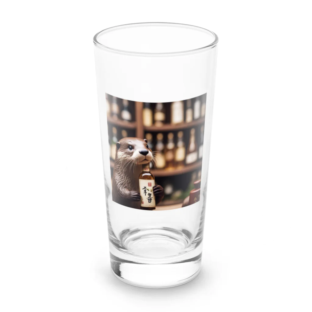 「動物ミリ屋」のカワウソのパーくん Long Sized Water Glass :front