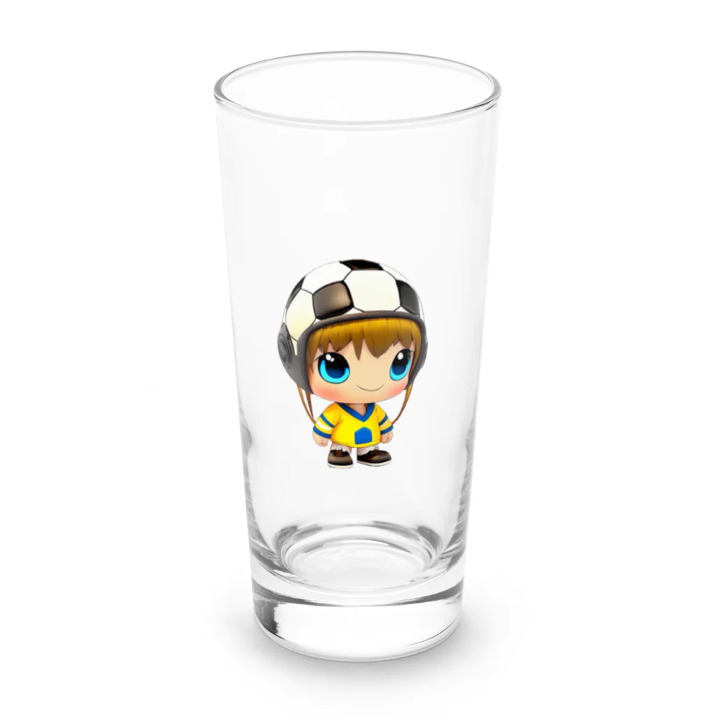 ぱんだまんのサッカー大好き！ Long Sized Water Glass :front