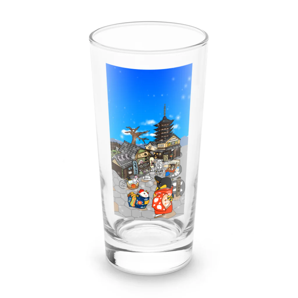 ぶうた★ペンギングッズのペンギンの京都旅行 ! Long Sized Water Glass :front