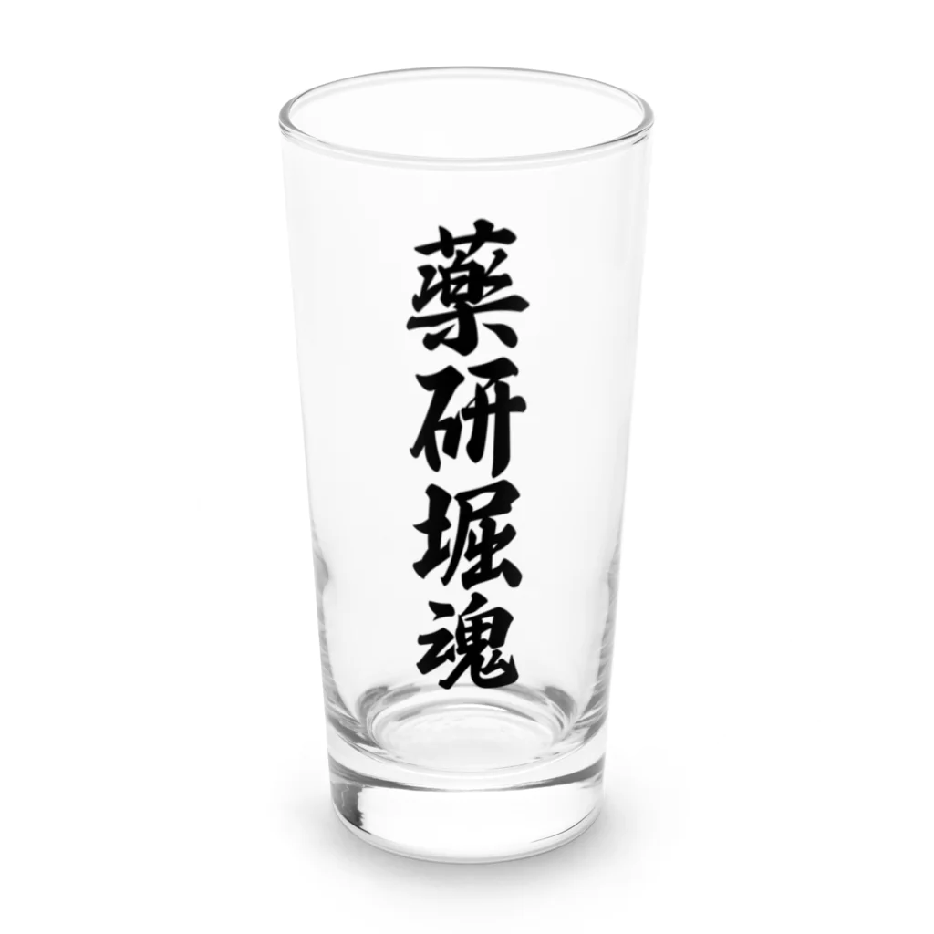 着る文字屋の薬研堀魂 （地元魂） Long Sized Water Glass :front