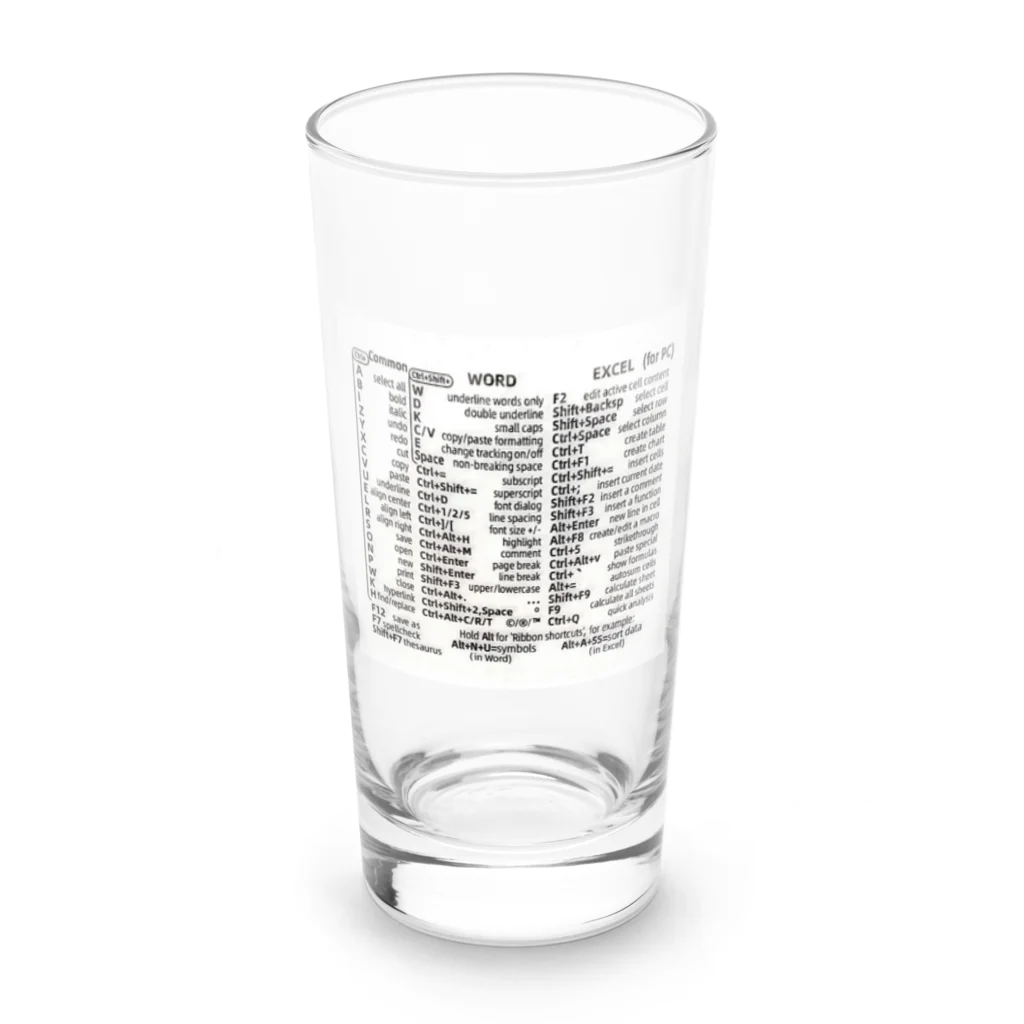 コロ助のWord,Excel ショートカットキー Long Sized Water Glass :front