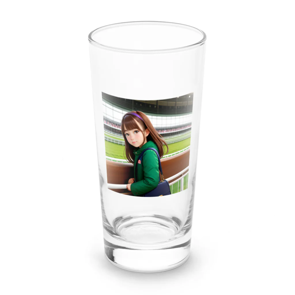 競馬大好きTBTショップ！の「競馬大好き！可愛い女の子が熱狂中！」 Long Sized Water Glass :front