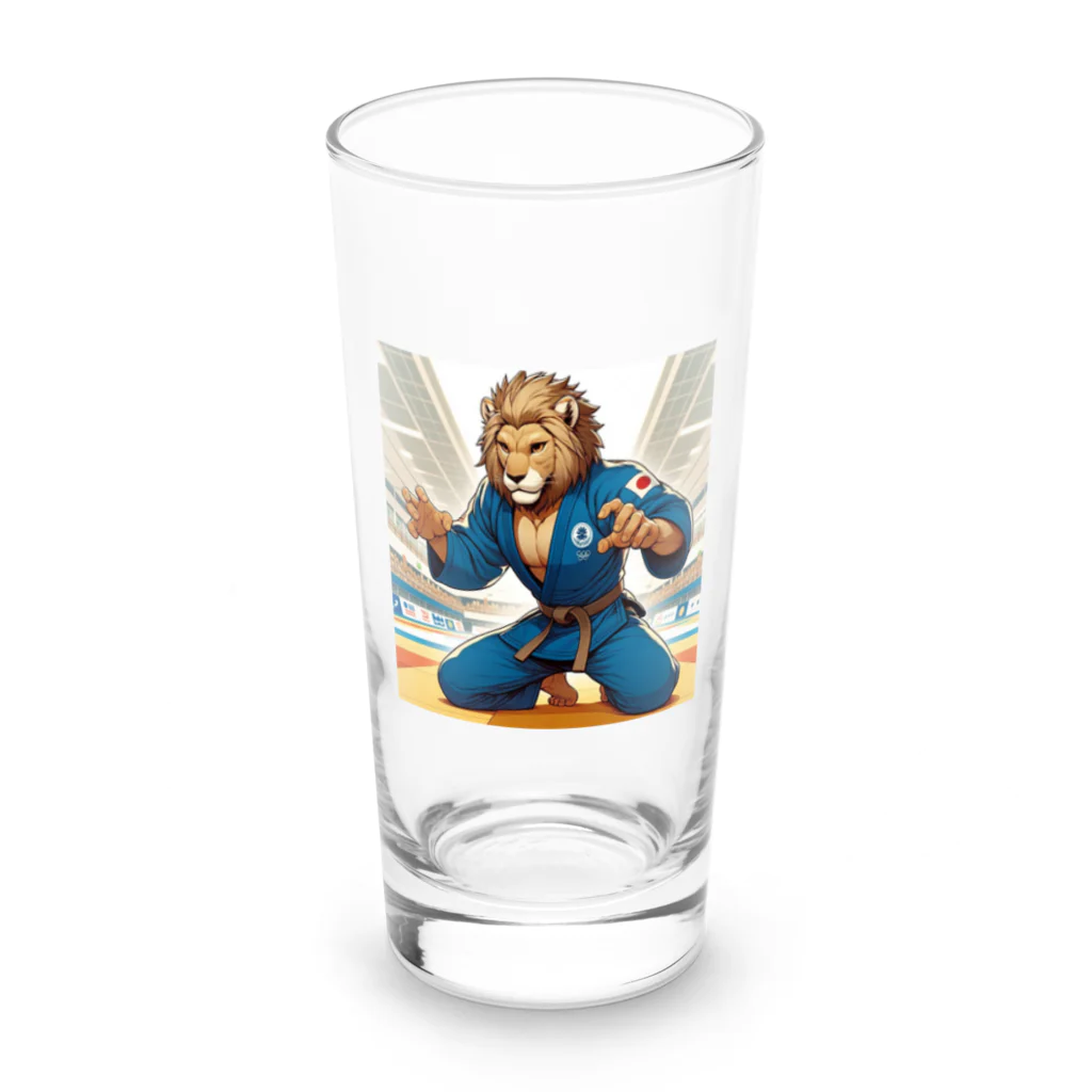 GANZのライオン柔道師範 Long Sized Water Glass :front