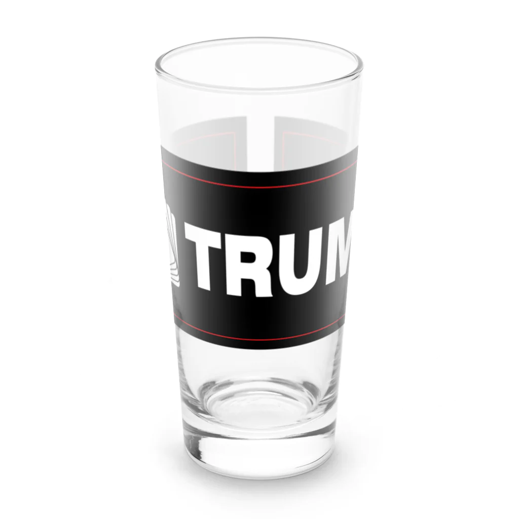 TRUMPの黒　TRUMPロゴ（タグデザイン） Long Sized Water Glass :front