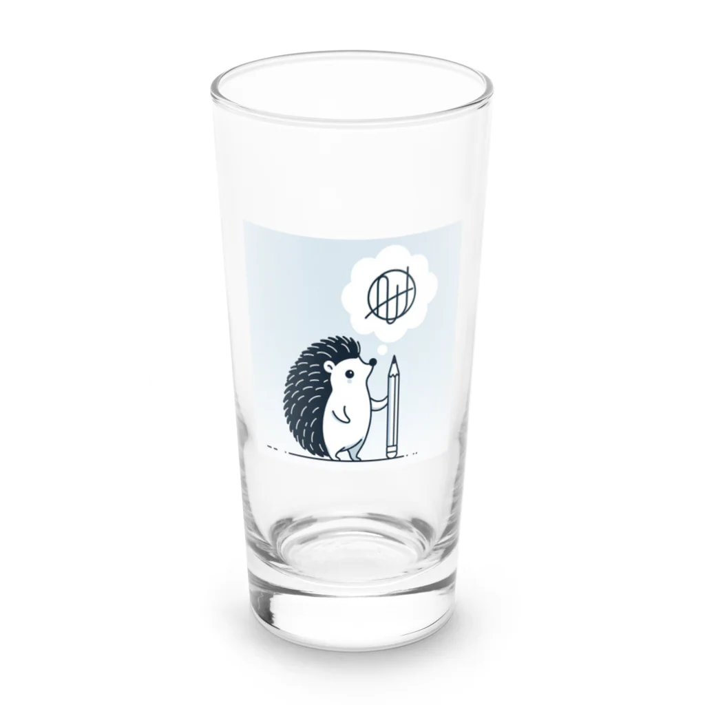 花鳥風月の鉛筆はりねずみ　 Long Sized Water Glass :front