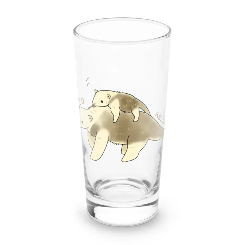 魅螺驅琉工房のおやこありくい Long Sized Water Glass :front