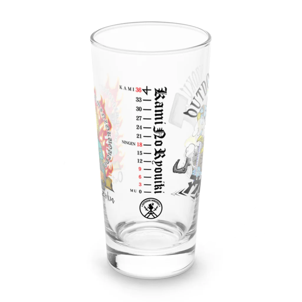 outdoorminzokuのアウトドア民族"神"シリーズ Long Sized Water Glass :front