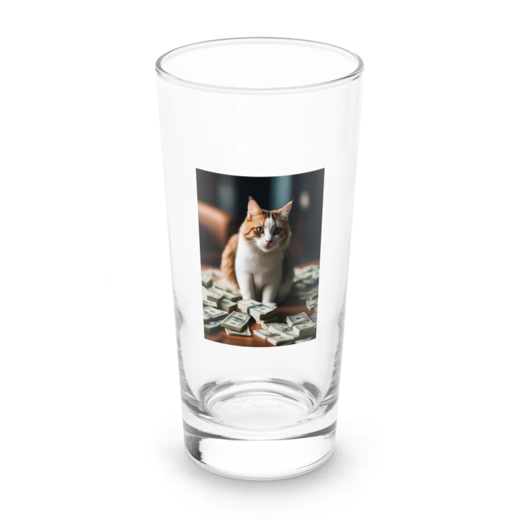 GoldCatの猫金 Long Sized Water Glass :front