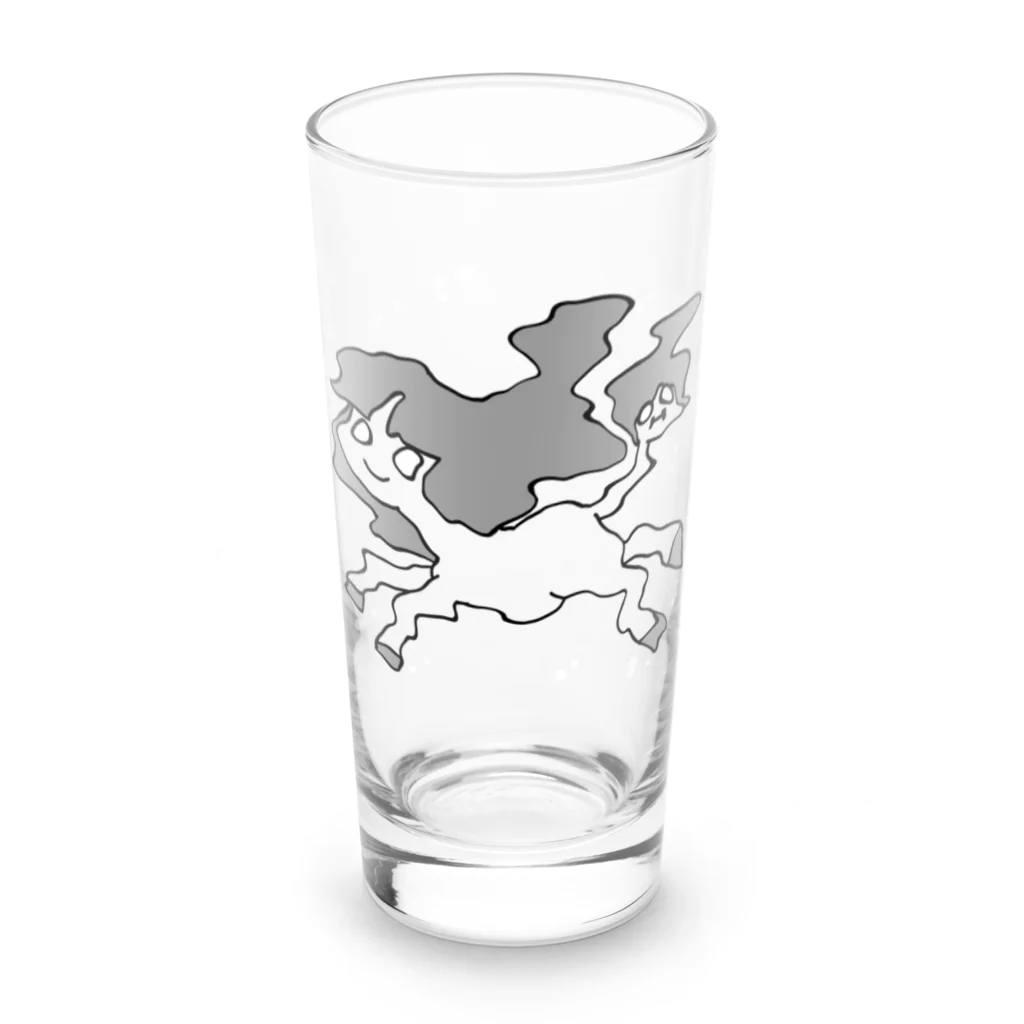 キノコマニアックの泳げ！麻理子ちゃん(背景なし) Long Sized Water Glass :front