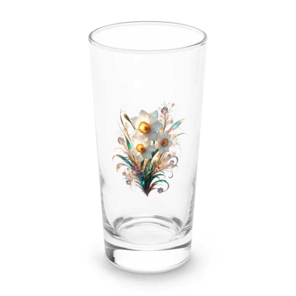 レベルUPの水仙×クリスタル Long Sized Water Glass :front