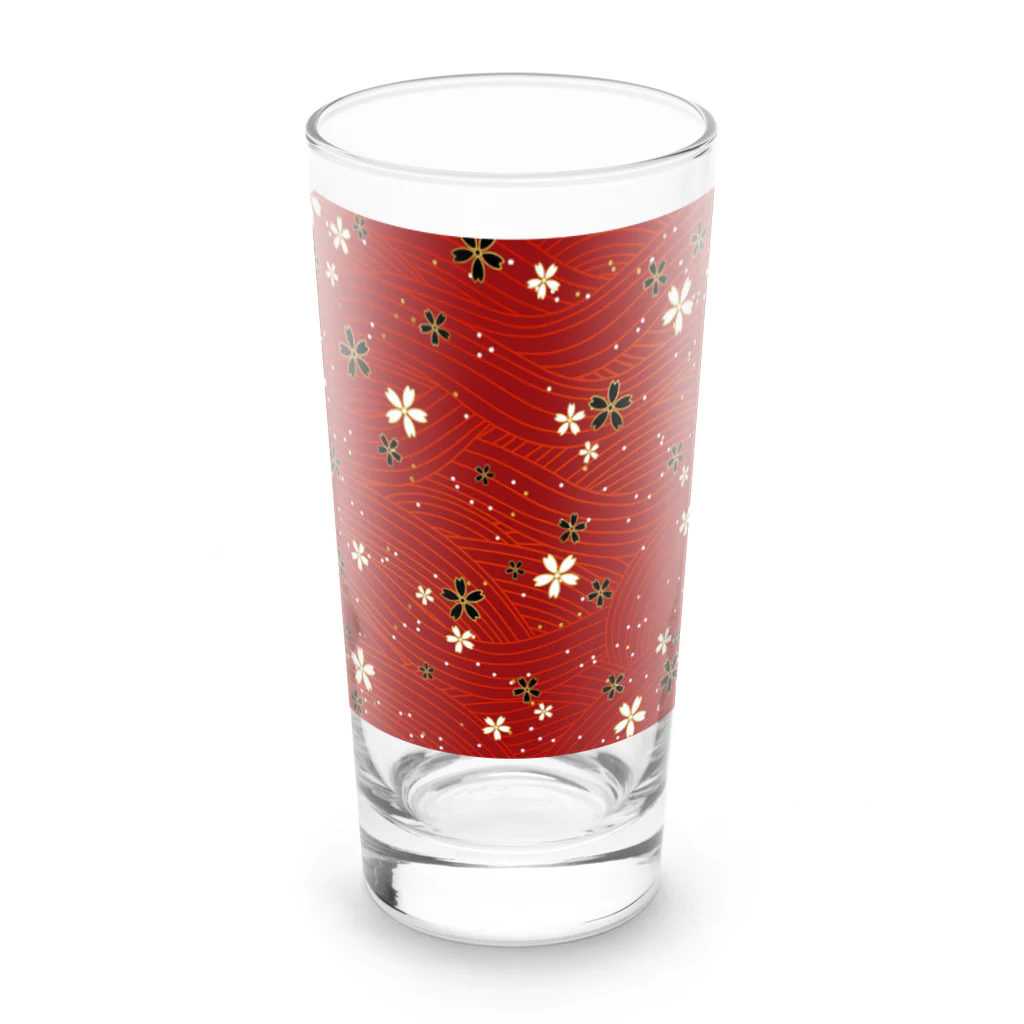 SHIMIZUの和花柄 Long Sized Water Glass :front