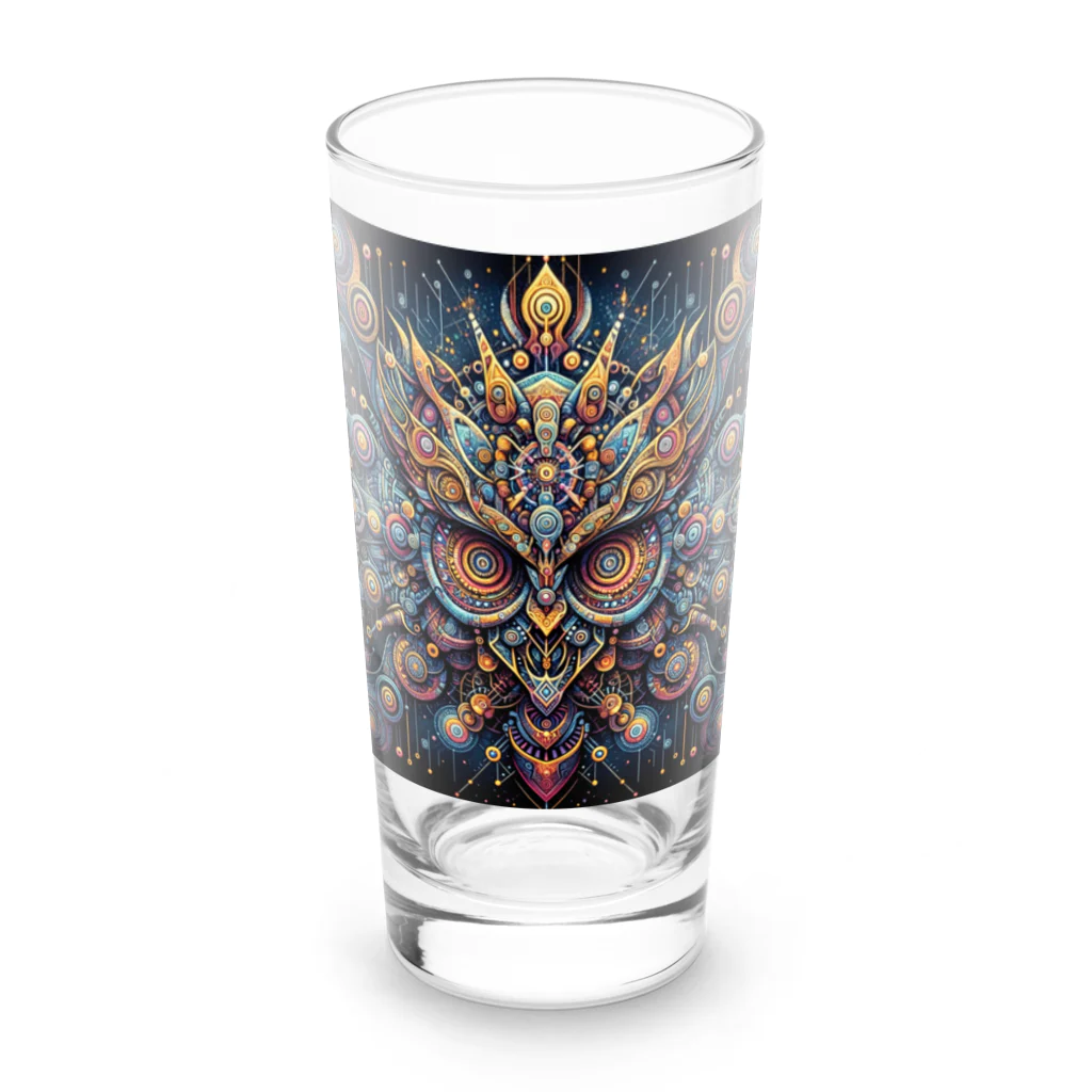 トトベス(T∴B∴M∴)🕊️のフクロウさんのメルヘン絵本🦉サイケデリックタリスマン Long Sized Water Glass :front