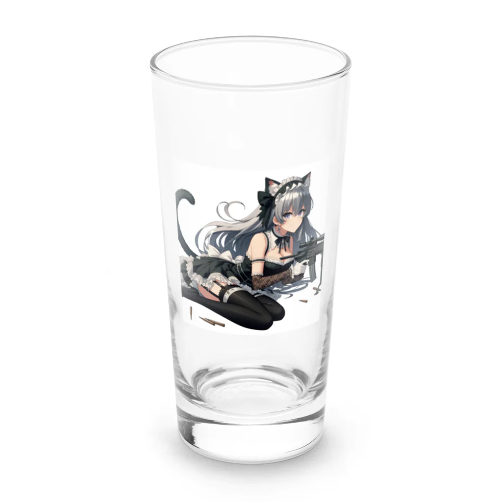 cray299の闘う猫メイド🐾5 Long Sized Water Glass :front