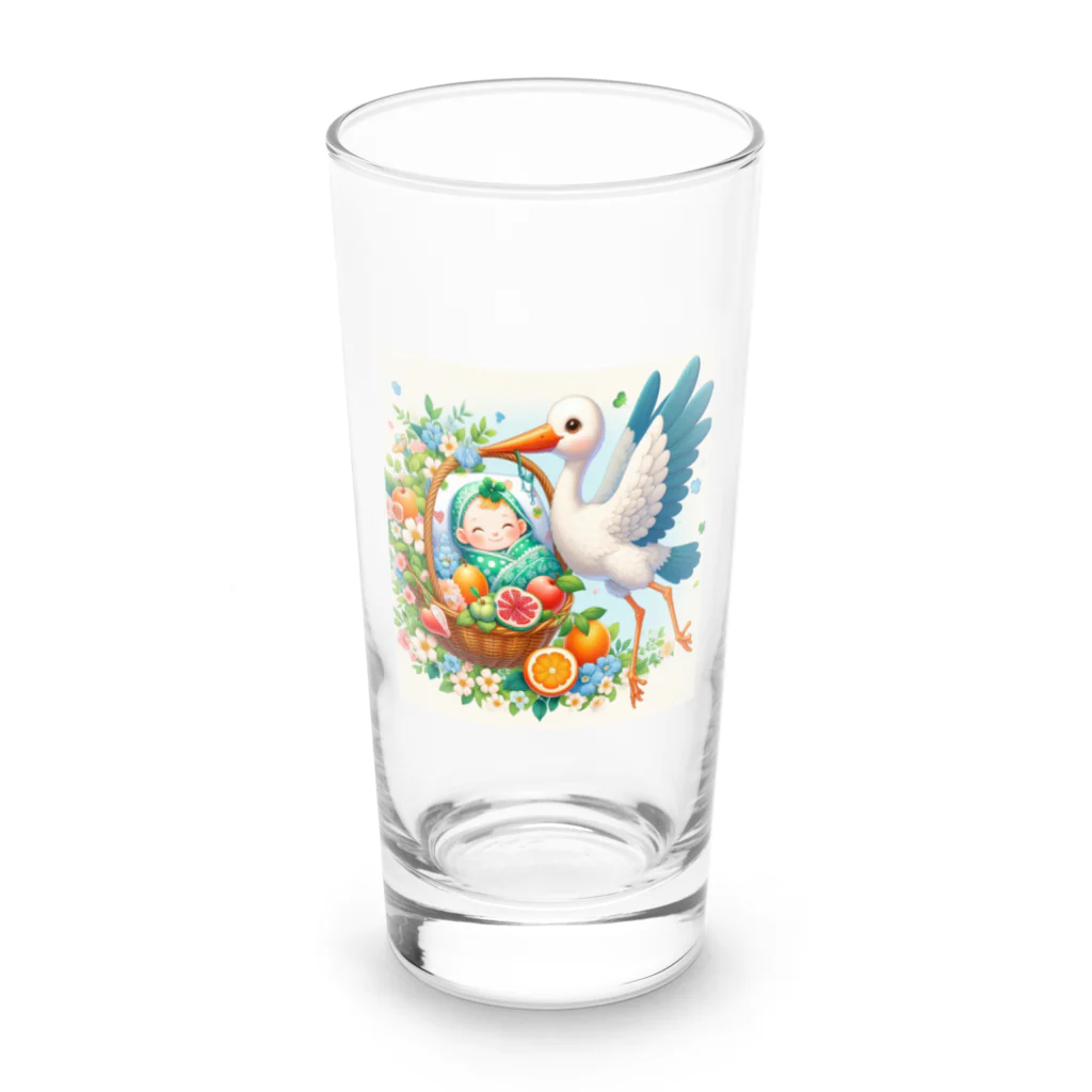 Kai🐚の幸せを呼ぶコウノトリ2/Stork of Happiness2 Long Sized Water Glass :front