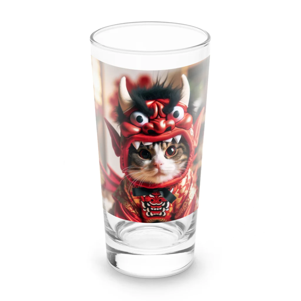 猫かぶりの豆まき猫 Long Sized Water Glass :front