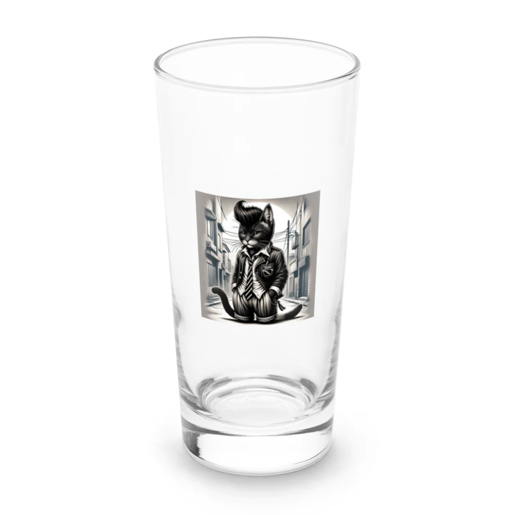 cc-akの男らしいねこ Long Sized Water Glass :front