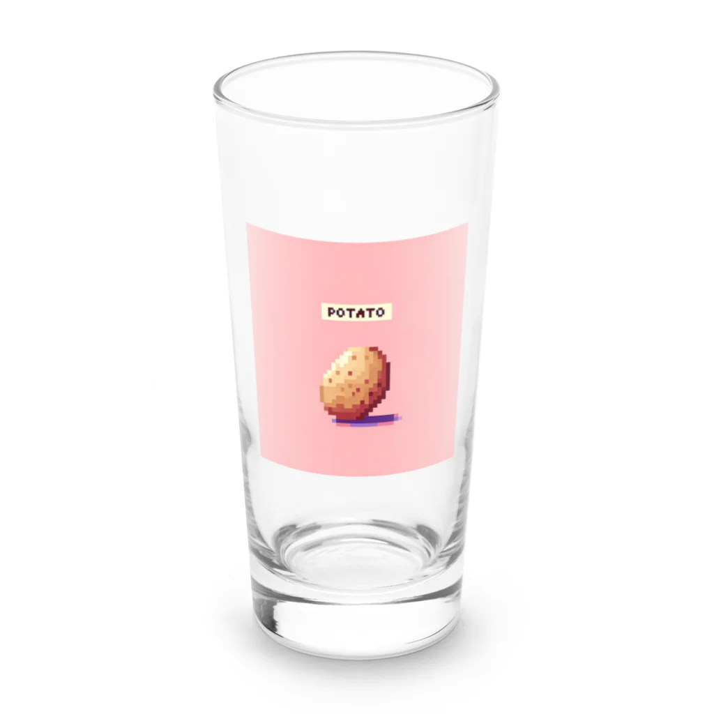 ドット絵調理器具のドット絵「じゃがいも」 Long Sized Water Glass :front