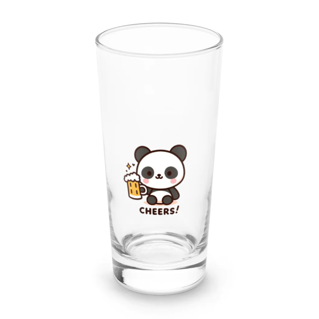 pandaloveの乾杯ぱんだ Long Sized Water Glass :front