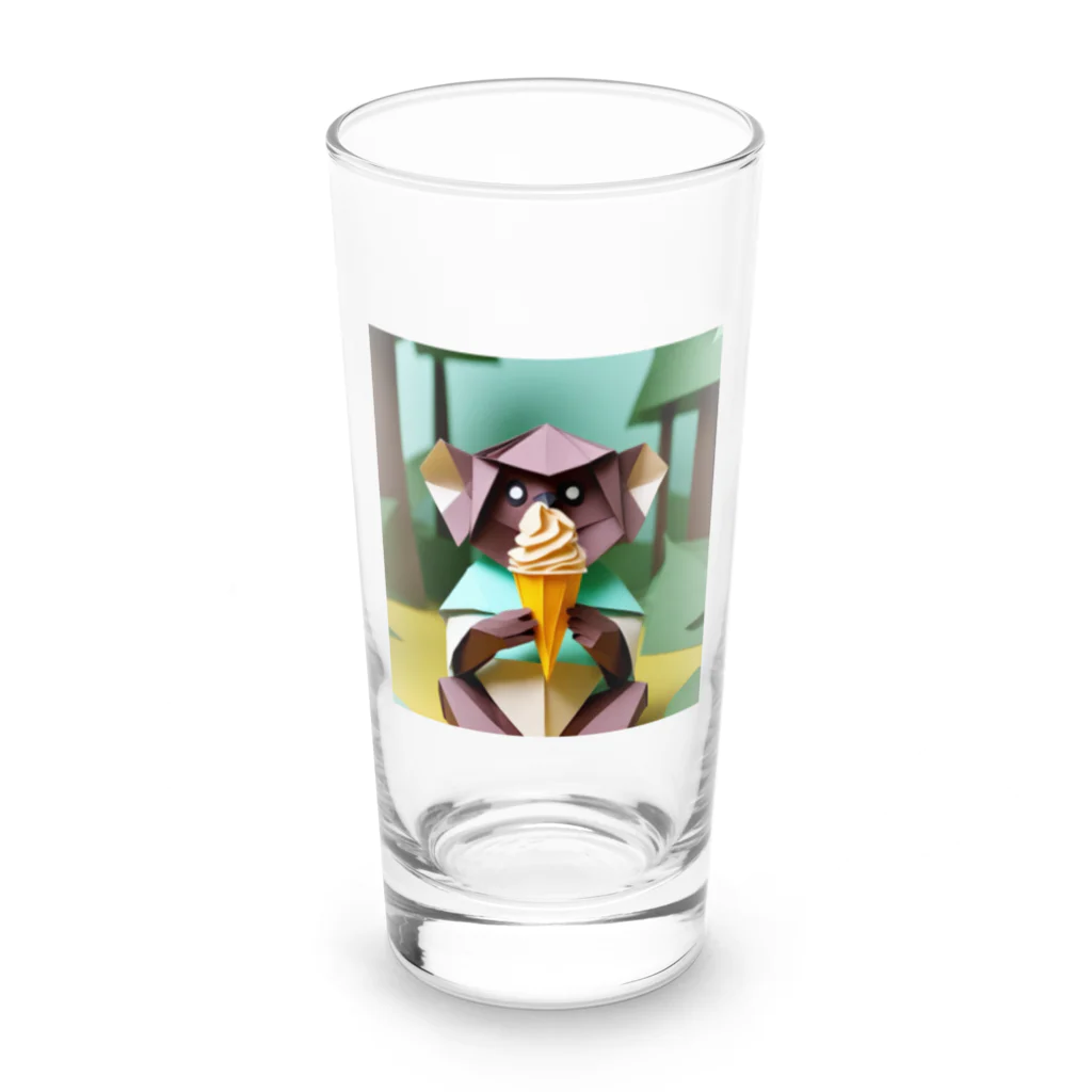 yumiceのice meets オリガミマーモセット Long Sized Water Glass :front