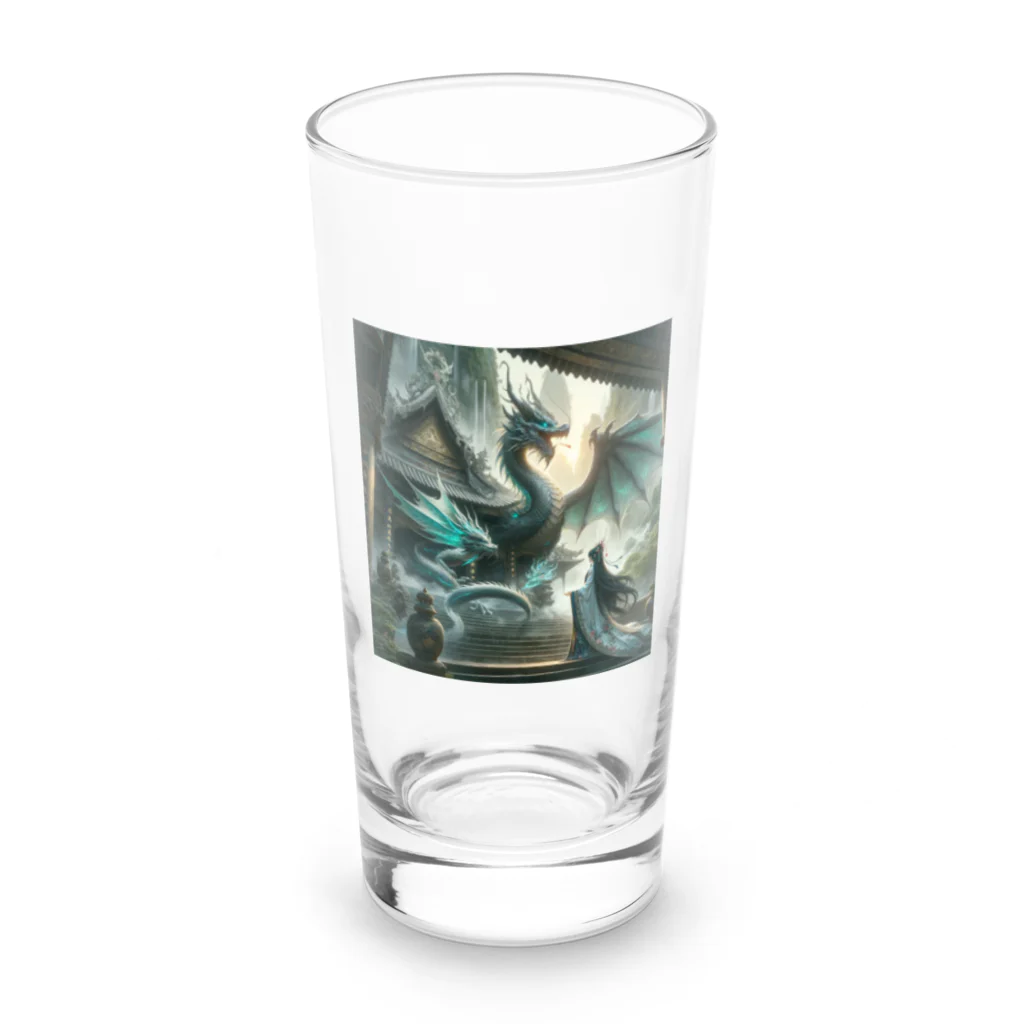 干支ショップの干支シリーズ　龍と女の子 Long Sized Water Glass :front