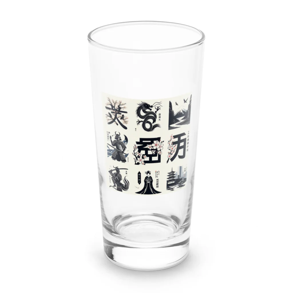 hanaKのKANJI japan Long Sized Water Glass :front