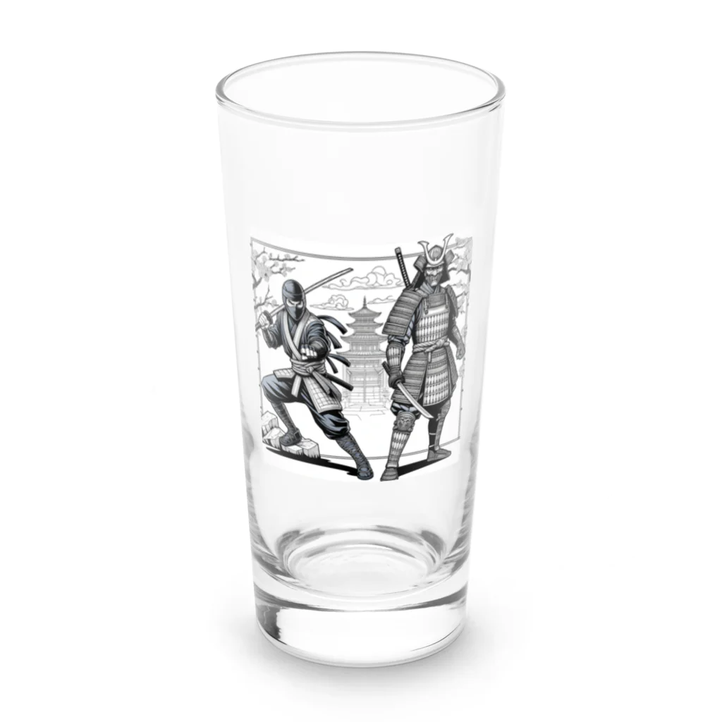 マイティのninja & samurai Long Sized Water Glass :front