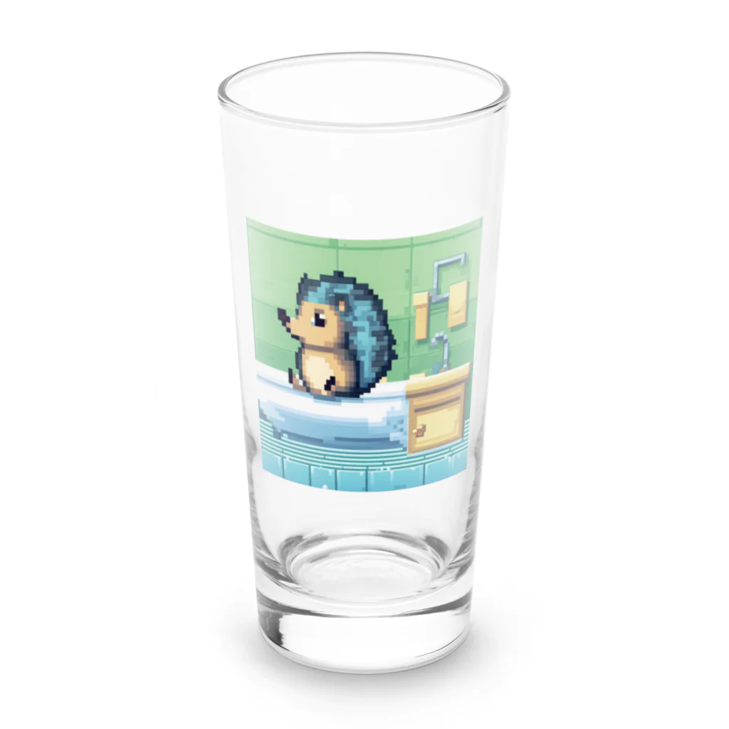 yu-tata-yuのお風呂に入るハリネズミ Long Sized Water Glass :front