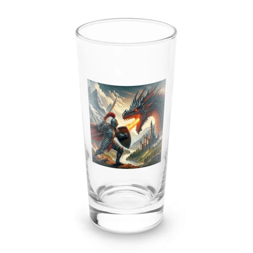 いろいろドラゴンの騎士とドラゴン Long Sized Water Glass :front