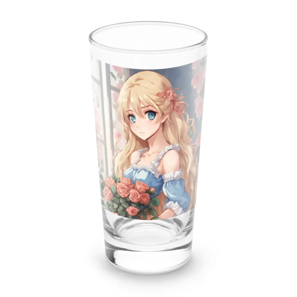 プリンゴブリンの花束バラ子さん Long Sized Water Glass :front