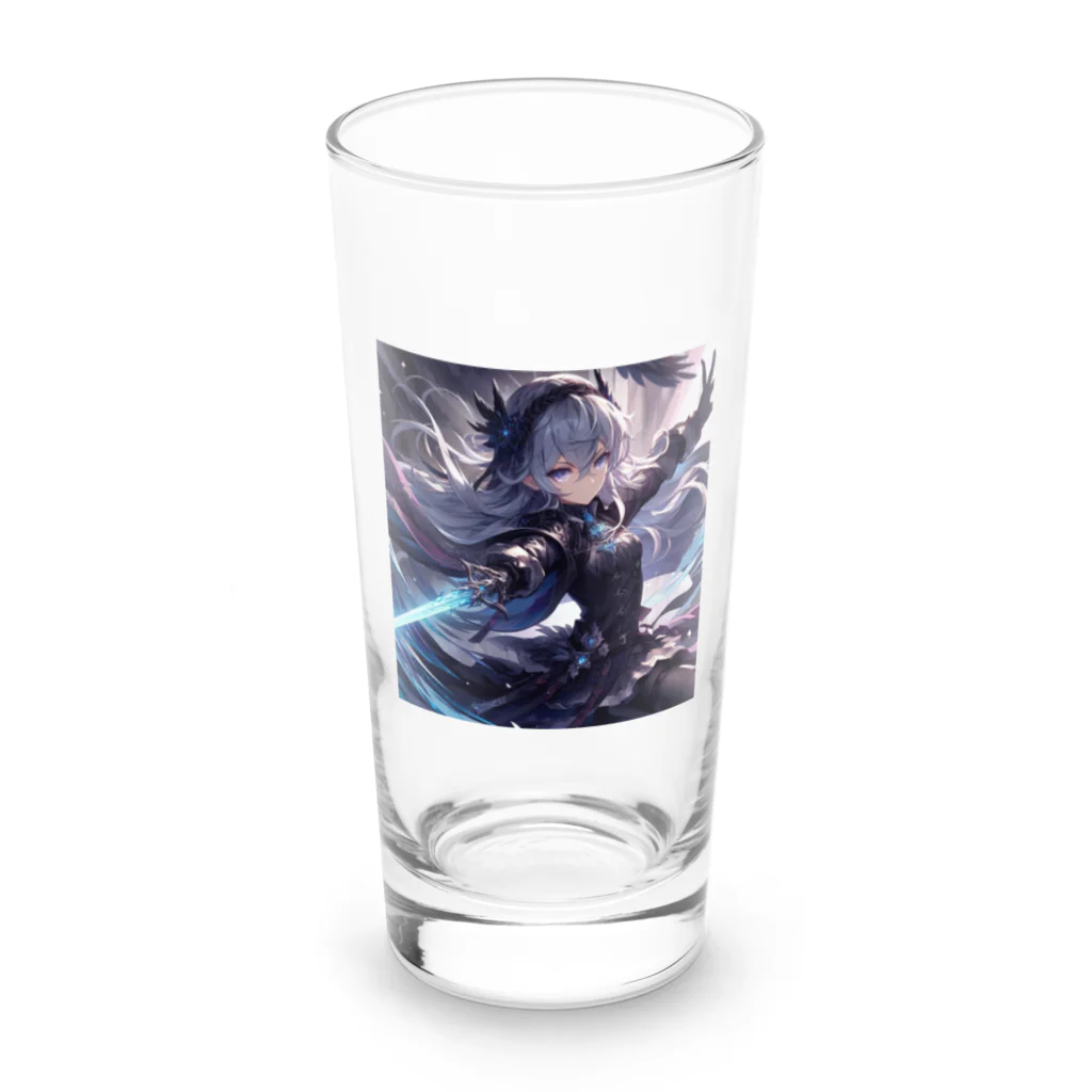 くろぼんの女性剣士 Long Sized Water Glass :front