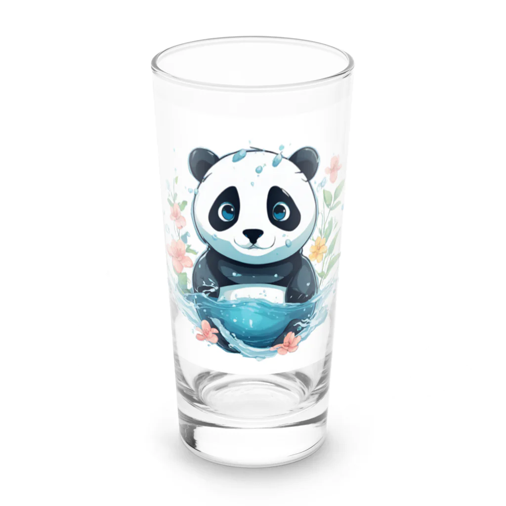 waterpandaの水中のパンダ Long Sized Water Glass :front