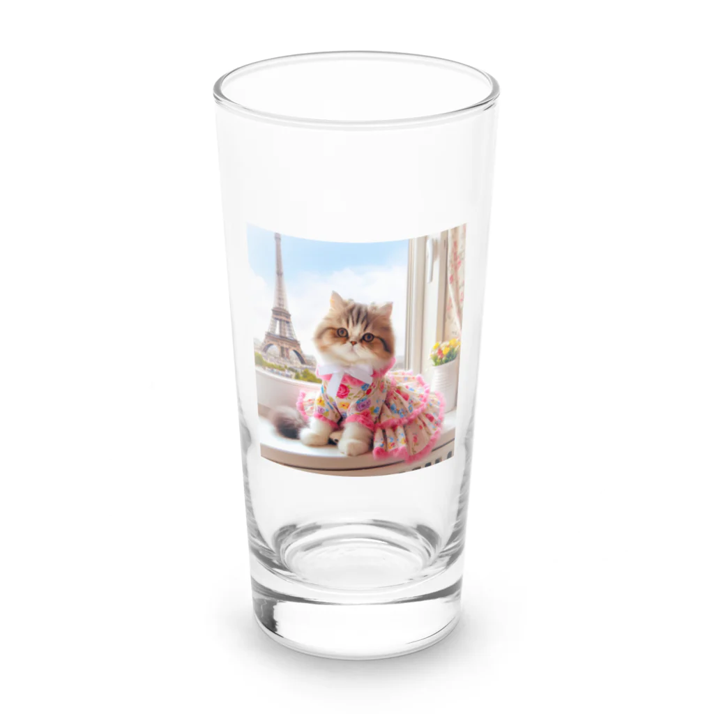 redpanda_pandaのパリジェンヌな猫ちゃん Long Sized Water Glass :front