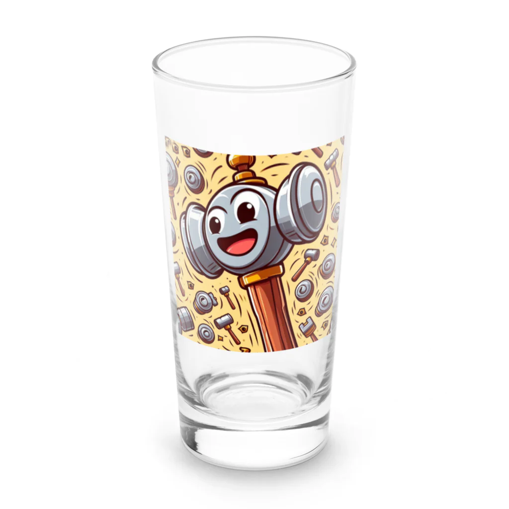 gorimakesの大工シリーズハンマーくん Long Sized Water Glass :front