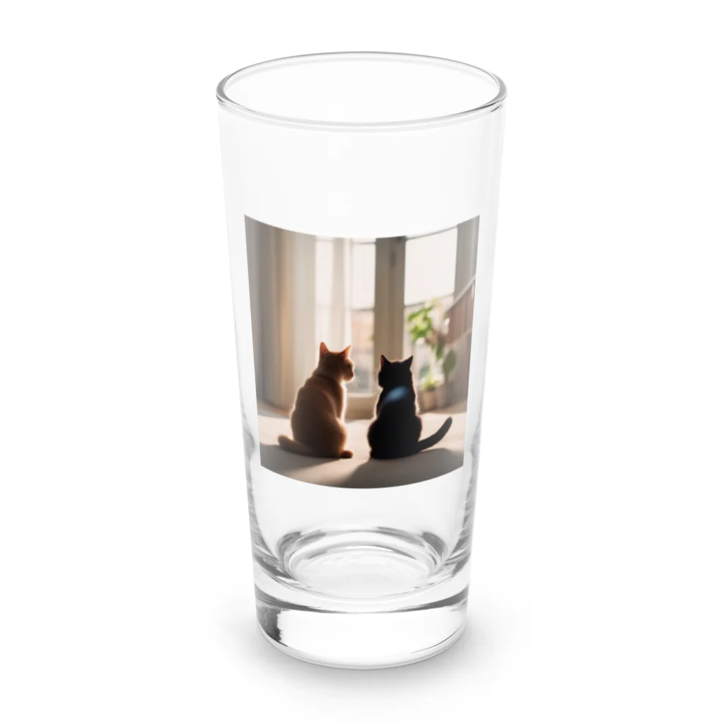 mamycatの二匹のキャット Long Sized Water Glass :front