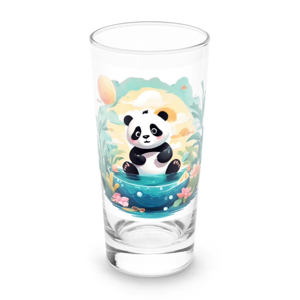 waterpandaの水辺のパンダ Long Sized Water Glass :front