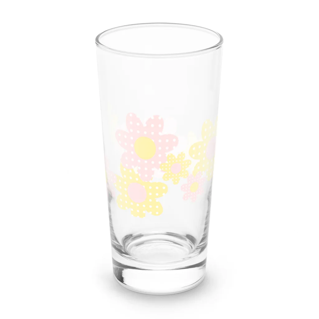 kazeou（風王）のレトロ風花(ドット)YP透過 Long Sized Water Glass :front