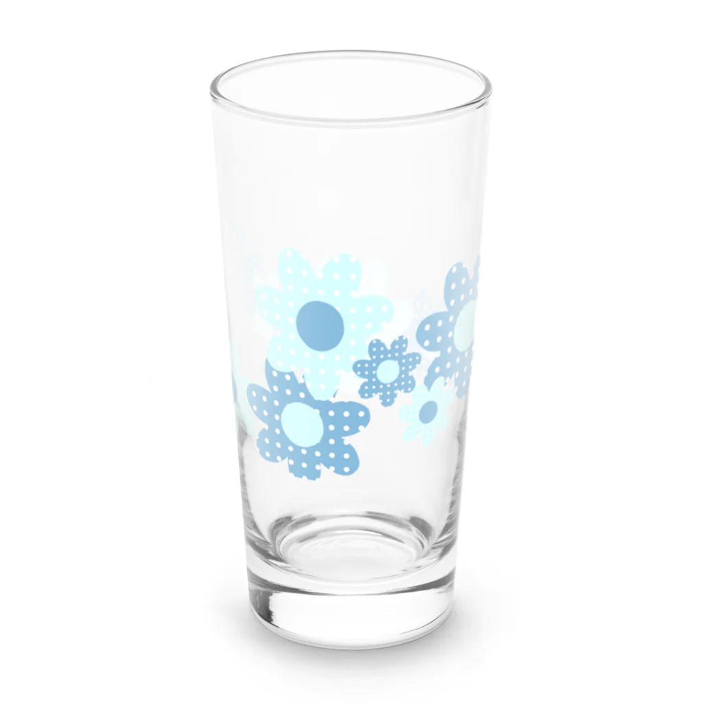 kazeou（風王）のレトロ風花(ドット)B透過 Long Sized Water Glass :front