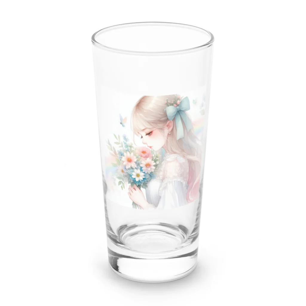 終わらない夢🌈のあなたを想う少女✨ Long Sized Water Glass :front