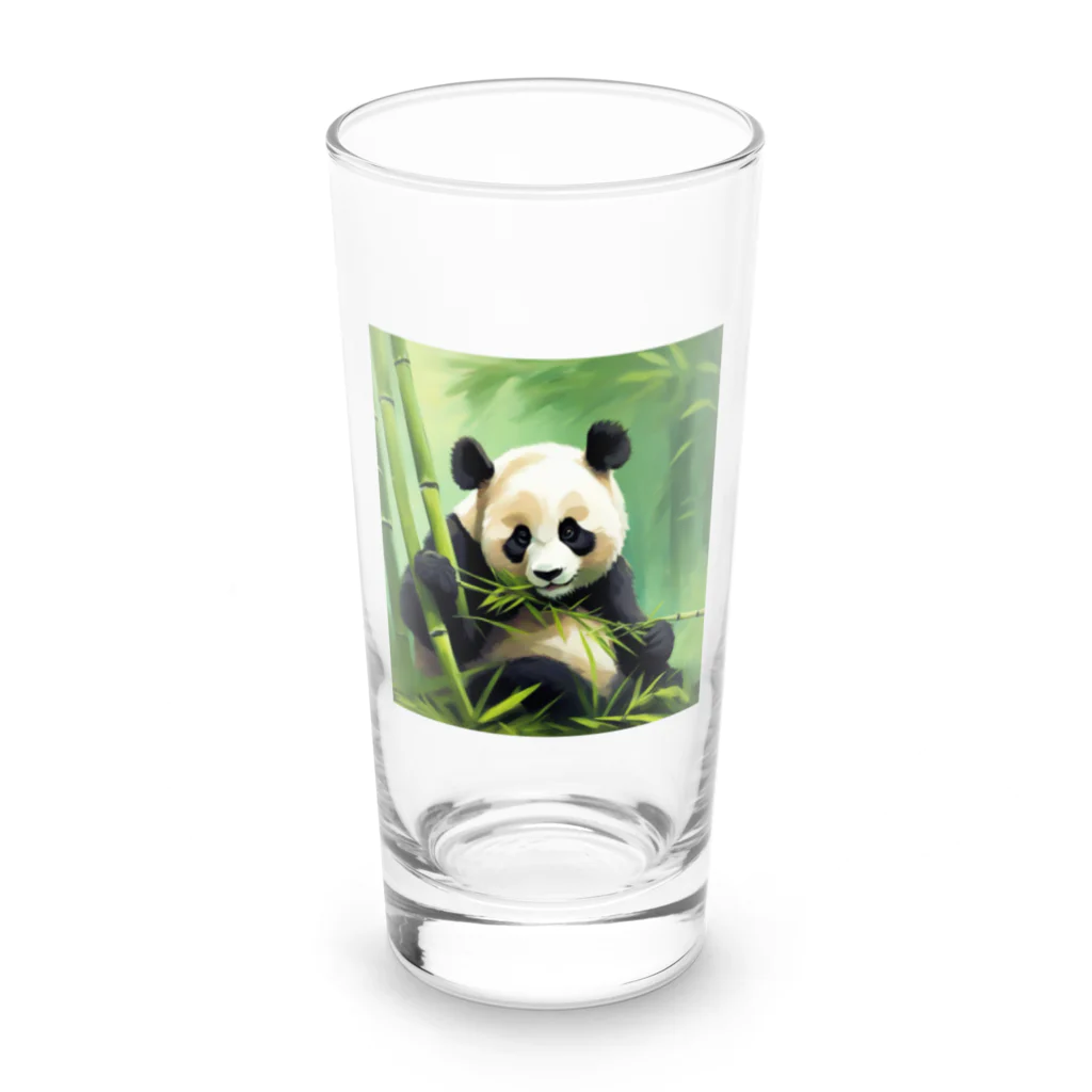 taga-rinの癒しの猫背パンダくん Long Sized Water Glass :front