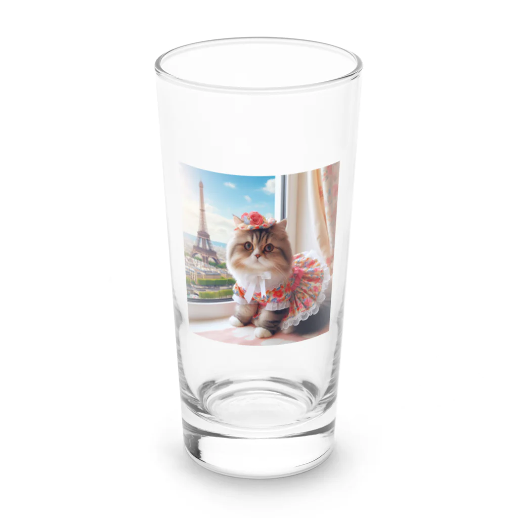 redpanda_pandaのおすまし猫ちゃん Long Sized Water Glass :front