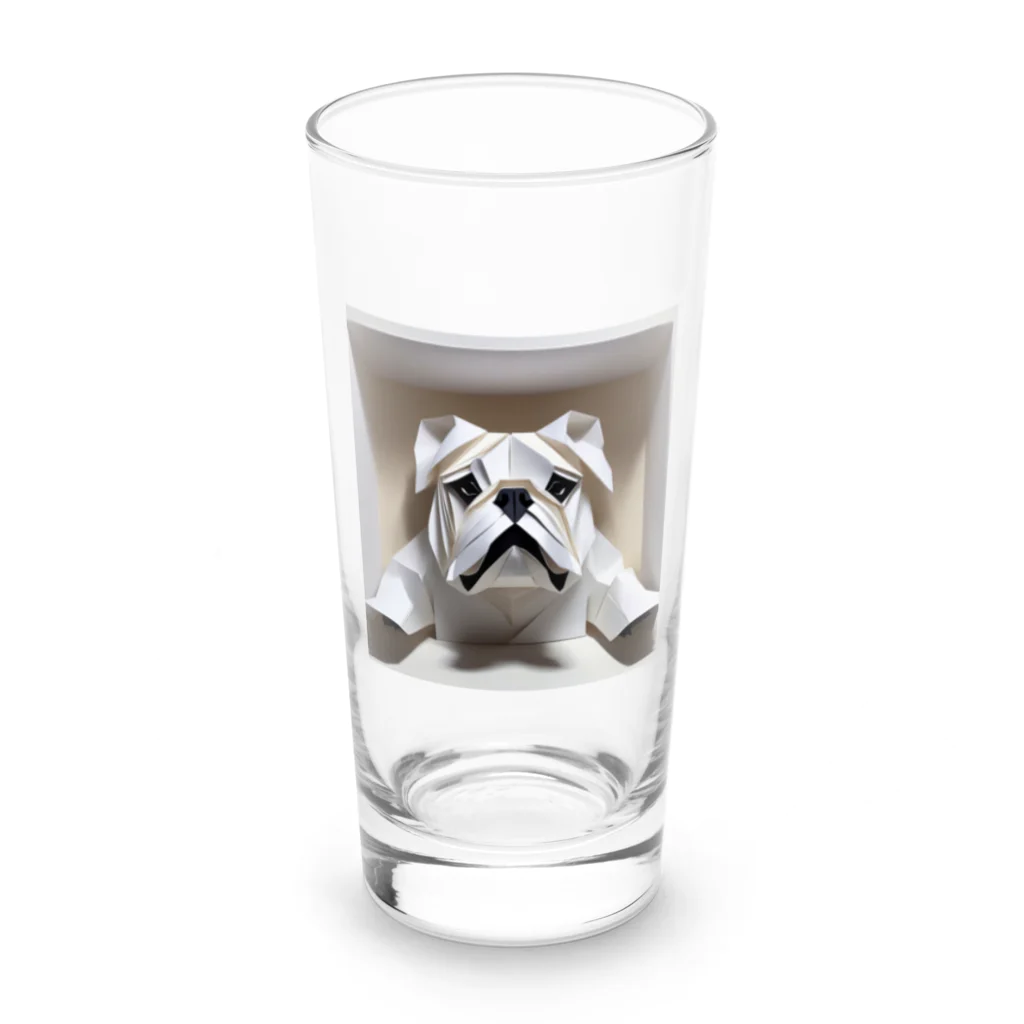 barisukaの3Dブルドッグ Long Sized Water Glass :front