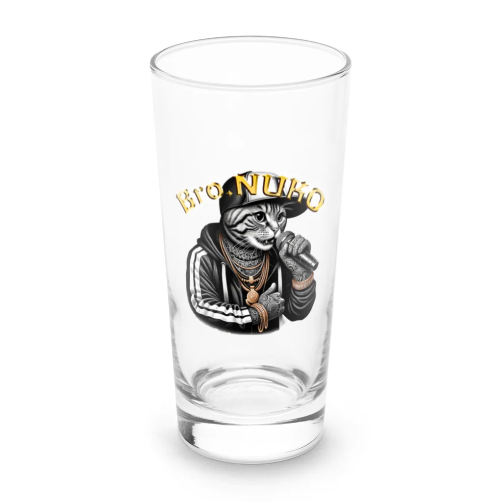 HIPHOPぬこ様のBro.NUKO(ブラザー・ぬこ) Long Sized Water Glass :front