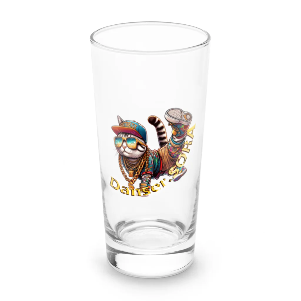 HIPHOPぬこ様のDanser.SORA(ダンサー・そら) Long Sized Water Glass :front